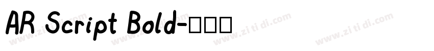 AR Script Bold字体转换